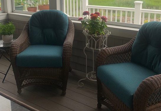 wicker cushion customer image